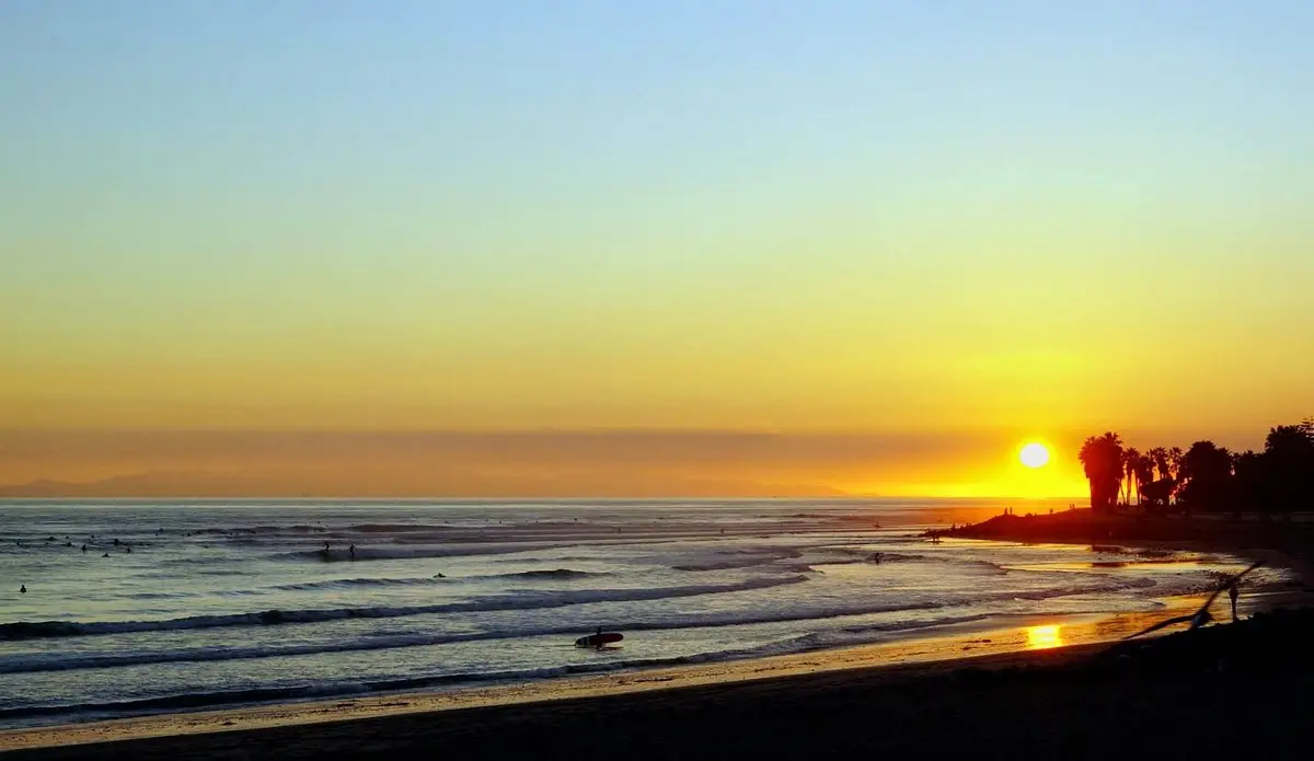 surfer s point at sunset