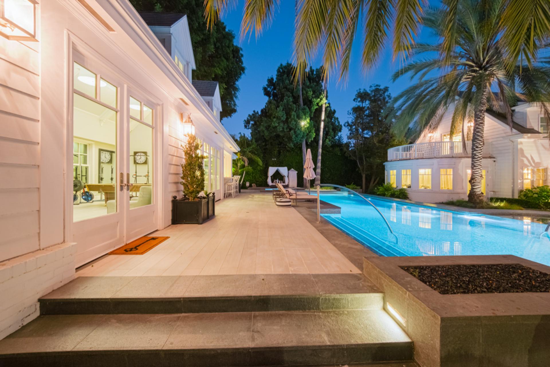 POOL CABANA AND BACKYARD